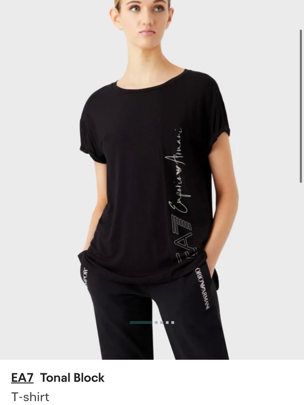 Women’s Black Logo Tonal Block T-Shirt